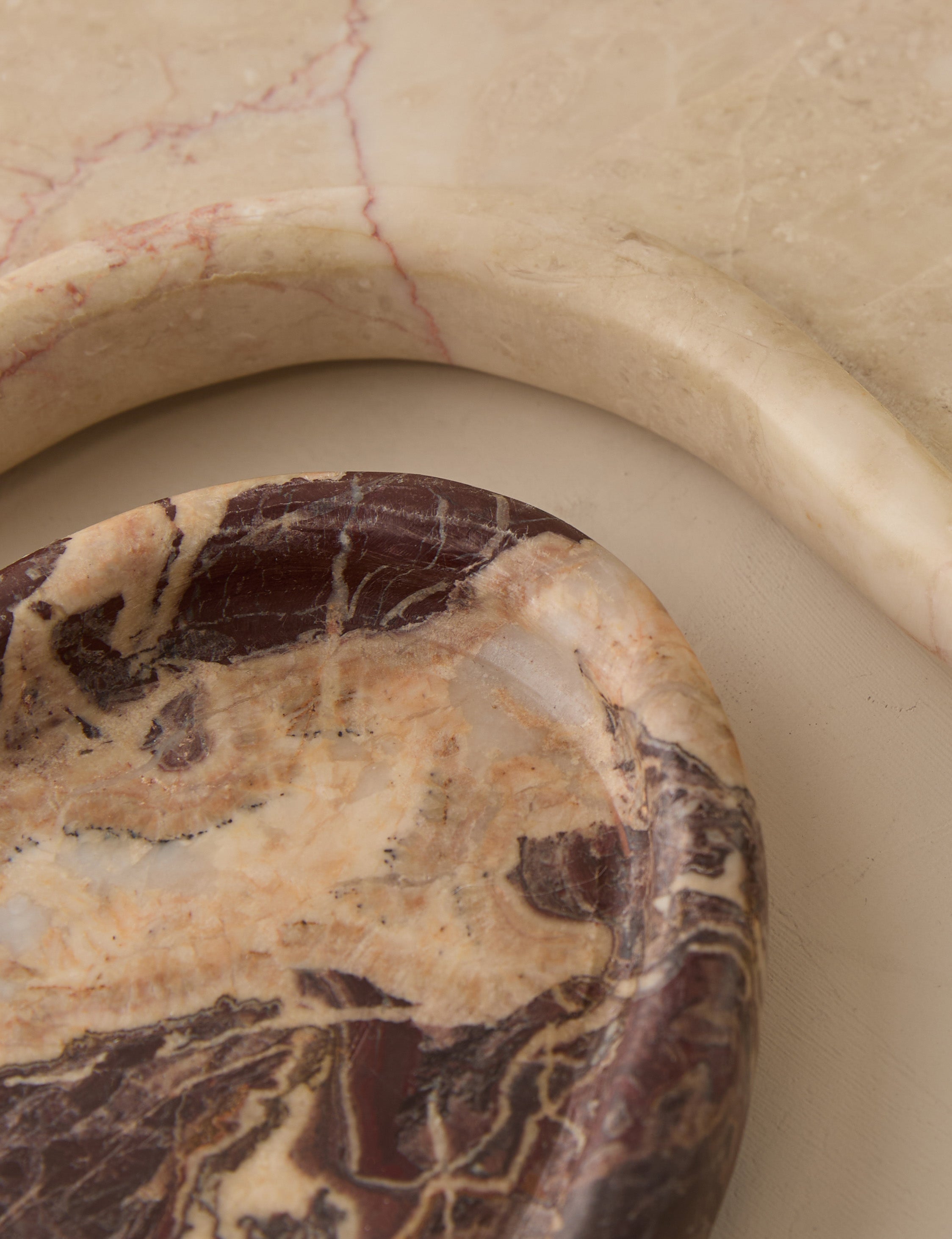 Organic Marble Trays (Set of 2) - Pink - Image 6