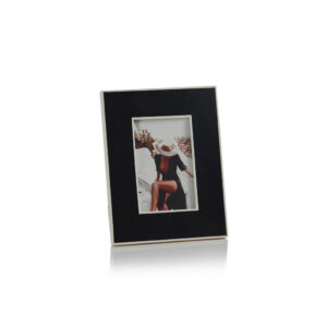 Black Bone Photo Frame with White Border